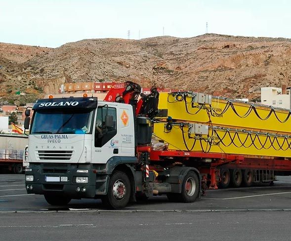 Grúas y Transportes Especiales Palma vehículo pesado